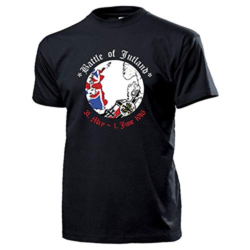 T-shirt Battle of Jutland #7117 noir XXXXX-Large : vêtement coton grande taille