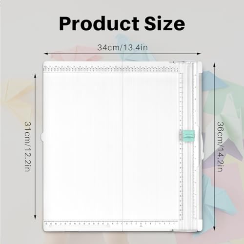 Scoring Board, Paper Scoring Board and Trimmer Measurements 12\'\' x12\'\' Score and Fold Tool for Card Making Paper Crafts