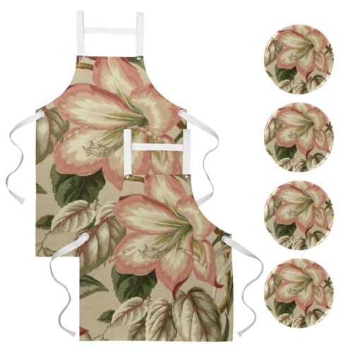 Tablier de serveuse anti-taches avec 4 broches ajustables pour bar