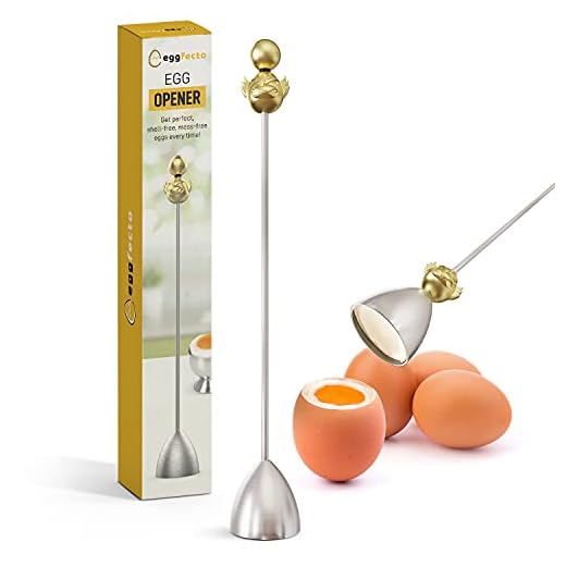 EGGFECTO Egg Topper - Hard and Soft Boiled Egg Cutter | Mess-Free Egg Opener for Small, Medium, and Large Eggs | Food-Grade Stainless Steel Egg Shell Opener | Easy to Clean Egg Cracker for Raw Eggs