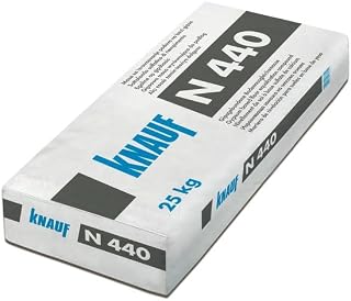 Knauf N440 25 kg I Bodenausgleichsmasse I Heizestrich I Innenbereich I Selbstnivellierend I Fußbodenheizung geeignet I Calciumsulfat