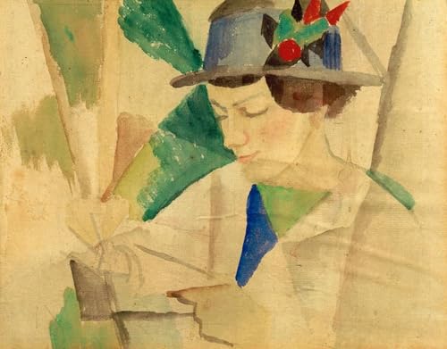 Impression d'art Femme Lecture d'August Macke, qualite galerie pour chambre