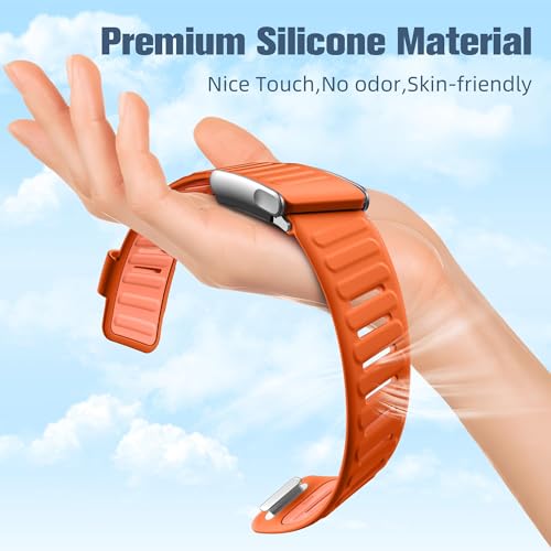Image of VEMIGON Silicone Sport Band Compatible with Whoop 5.0 One /Peak, Life /MG, Breathable, Adjustable Waterproof Replacement Wristband Strap with Stainless Steel Frame Connector, NOT for Gen 4.0(Band only)