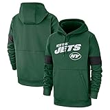  AASweat Männer Casual Sweatshirt Hoodie for New York Jets Football-Fans Trikots Sport Und Freizeit Kapuzenpulli (Color : Green, Size : S)