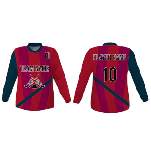 Image of SGS Sports Gear Custom Hockey Jersey, Personalized Reversible or Standard Design with Name & Number, Hockey Jersey
