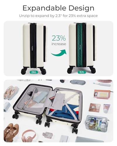 Bagsmart Expandable Carry On Luggage 22X14X9 Airline Approved thumb #3