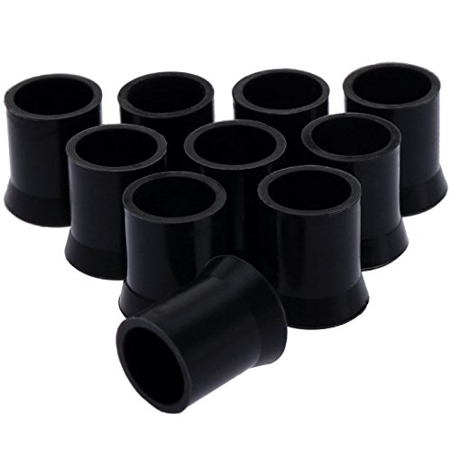 dophee 10-Pack Black Soft Rubber Tobacco Pipe Tip Grips Tool with Diameter 11mm/0.43