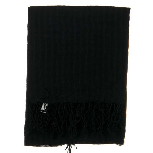 Over sized Viscose Square Scarf - Black4