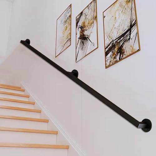 Rampe d'escalier sécurisée pour loft avec balustrade murale en fer - 2