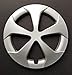 New Wheel Covers Hubcaps Fits 2012-2015 Toyota Prius; 15 Inch; 5 Spoke; Silver Color; Plastic; Standard Leg (4-Pieces)