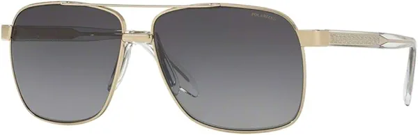 Versace Man Sunglasses Pale Gold Frame, Light Grey Gradient Grey Lenses, 59MM