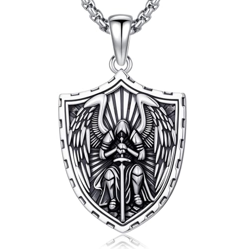 Pendentif Saint Michael en argent à porter au quotidien, bijoux religieux protecteurs et discrets