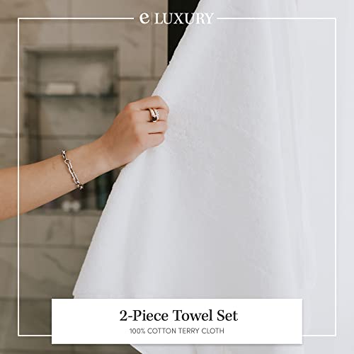 Eluxurysupply 900 Gsm 100% Cotton Towel Set For Mother's Day - 2-Piece 900 Gsm Bath Towel Set - Premium Spa & Hotel Quality Heavy Weight - 30" X 55" Parent Color #TOP1