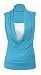 Forever Women Plain Plus Size Cowl Neck Inner Vest 2 In 1 Tunic Sleevless Style Top