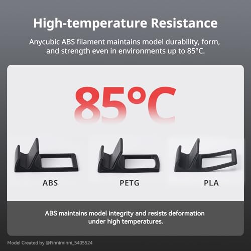 Image of ANYCUBIC ABS Filament 1.75mm, High Strength and Toughness, 3D Printer Filament Dimensional Accuracy + /- 0.02mm, 1KG Spool (2.2 lbs), Blue