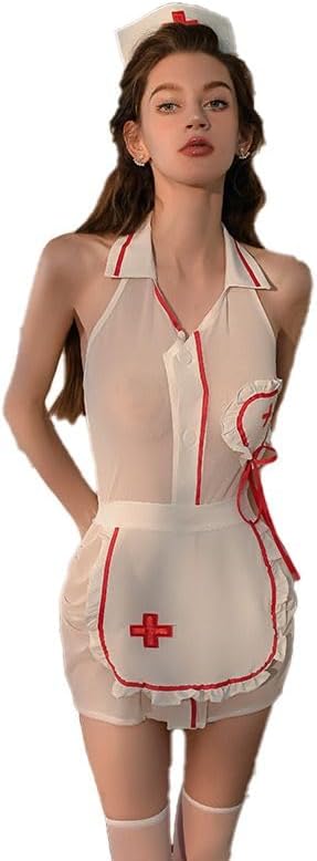 Night nursing love naked back sexy nurse set sexy uniform bare chest perspective