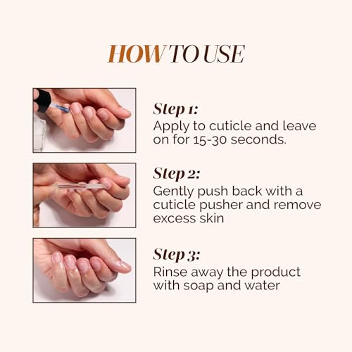 LONDONTOWN Fresh Glow Cuticle Remover - Instant Cuticle Remover Liquid - No Tool or Cutting Moisturizing Softening Nail Care for Dry, Damaged Cuticles, .40fl oz - Image 4