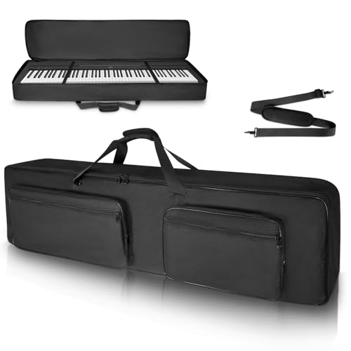 SUNDOY 49 61 76 88 Housse pour clavier – Gig bag en tissu Oxford 600D robuste, rembourrage en mousse de 8 mm, parfait pour le transport de claviers,...
