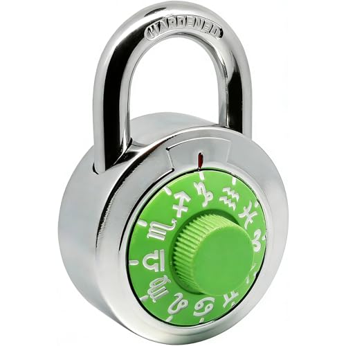 SEPOX® Zodiac Dial Combination Lock, 2" Steel Lock Body, Padlock for Outdoor & Indoor Use, Unique Constellation-Theme Combinations for School, Gym & Sports Locker, Case, Toolbox, Fence, Gift