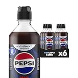 Flavours Pepsi Max Sparkling Drink Mix, Soda & Fizzy Drink Maker Concentrate, Diet Pepsi with Maximum Taste & No Sugar, Official Pepsi Cola x SodaStream Syrup - 6 x 440ml Multi Pack