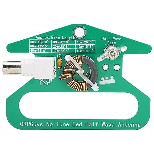 Asuinxurr Antena No Tune Half Wave Conjunto portátil Módulo de antena de media onda 50 ohmios Componente de impedancia