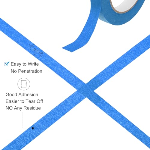 Image of PATIKIL Masking Tape 1 Inch x 22 Yard, 3 Roll General Purpose Adhesive Painting Tape Painters Tape for Arts Crafts Label, Blue