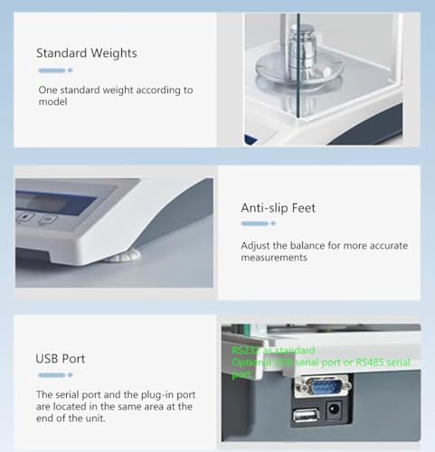 Image of Precision Lab Scale,Analytical Balance, Digital Analytical Scale,with LCD Display /Glass Windshield,for Jewelry Store (100G)