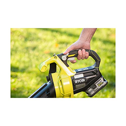 Pack RYOBI Souffleur aspiro-broyeur 18V One+ Brushless OBV18-1 Batterie 5.0Ah - 1 Chargeur Rapide 2.0Ah RC18120-150