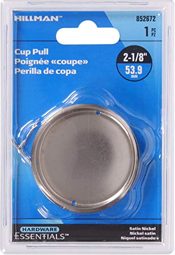 Hillman Hardware Essentials 852672 Tirador de Copa Níquel Satinado 2-1/8" miniatura 2