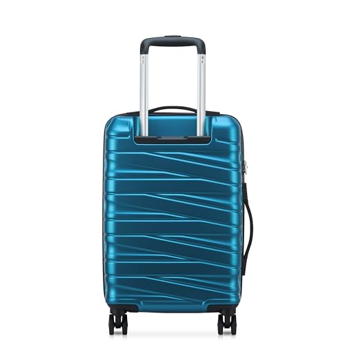 Image of DELSEY PARIS Tiphanie 55 cms Small Cabin Polycarbonate Hardsided 8 Wheels Spinner and Expandable Luggage /Suitcase /Trolley Bag for Travel with TSA Lock- Blue
