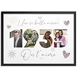 Pictalia - Cadre Personnalisé Anniversaire 91 ans, Cadeau Papy, Mamie...