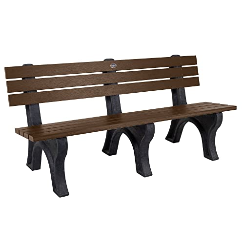 Aurora Traditional 6 ft Park Bench, Weathered Acorn
