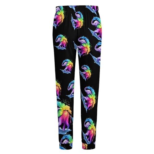 Colorful Elephant Mens Pajama Pants Lightweight Lounge Pant Sleep Pj Bottoms with Pockets4