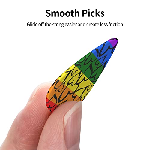Médiators de guitare 12-Pack Gay Pride motif arc-en-ciel médiators pour guitare électrique guitare acoustique diverses… - Les Beatles, Paul McCartney, John Lennon, RIngo Starr, George Harrison Médiators de guitare 12-Pack Gay Pride motif arc-en-ciel médiators pour guitare électrique guitare acoustique diverses… – Image 3