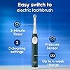 Oral-B iO2 Electric Toothbrush, 1 Gentle Care Toothbrush Head, 1 Travel Case, 1 Travel Refill Holder, Oral B Toothbrush for Adults (Forest Green), Designed by Braun, 2 Pin Plug