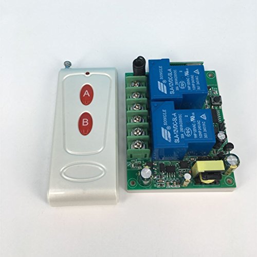 Lejin AC 110V 230V high power remote control 30A 2 channel wireless remote control switch power output receiver transmitter 200M high range Industrial wireless remote control switch light pump motor