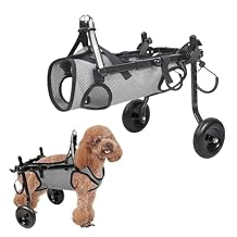 Grey Dog Wheelchair for Back Legs,Pet Walk Tools Comfortable Breathable Mesh for Dogs,Adjustable Mobility Aid for Disabled Pets, Leg Brace and Hip Support