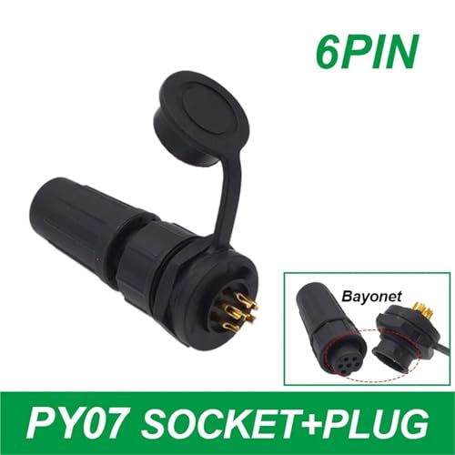 Conector de bayoneta PY07 de 6 pines Z108 para cables de plástico a tope 2