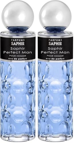PARFUMS SAPHIR Perfect Man - Eau de Parfum, Hombre, 200 ml (Paquete de 2)