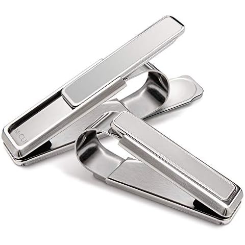 M-Clip Stainless Steel Money Clip XL (Polished Border) - Cash and Credit Card Holder for Men - Minimalist Slim Wallet Alternative Cover