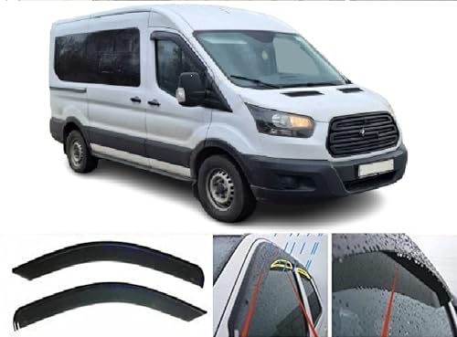 2 déflecteurs d'air pour Ford Transit 2013-2024 en acrylique renforcé premium
