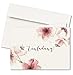 Produktbild 20er Set Einladungskarten & Umschläge, Klappkarten, Format A6, Motiv: Kirschblüten, Hochzeit, Geburtstag, Jubiläum (20er Set)