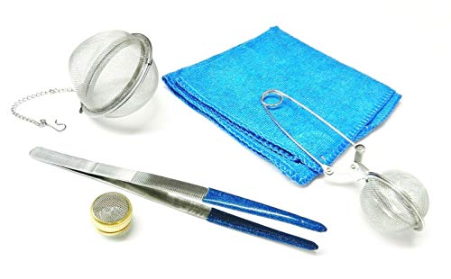 Jewelry Cleaning Tools Ultrasonic Steam Cleaning Accessories PVC Tweezer Stainless Baskets Micro Fiber Wiping Towel