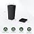Toriexon Metal Tall Outdoor Planters Set of 2, 18 inch Durable Tall Planters with Rust-Proof Coating & Drainage Insert Shelve & Trays, Black Outdoor Planters for Porch, Garden, Patio, Yard