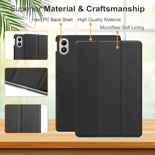 Image of for Redmi Pad 2 Pro 12.1 Case,high qualit Hard Shell, Lightweight,Quality PU,Scratch Resistant,Black for Tablet 12.1 inch-Black