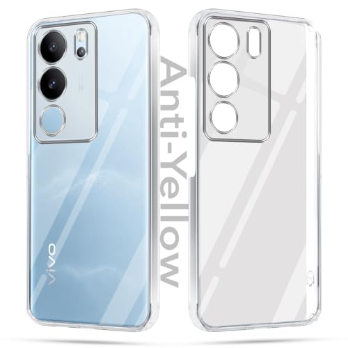 Image of Jkobi Lifetime Anti-Yellow Clear Back Cover Case for Vivo V29 | Vivo V29 Pro 5G (Sleek Hard Crystal | Shockproof and Camera Protection)