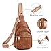 BOSTANTEN Small Sling Bag for Women - Leather Crossbody Fanny Pack for Travel, Brown