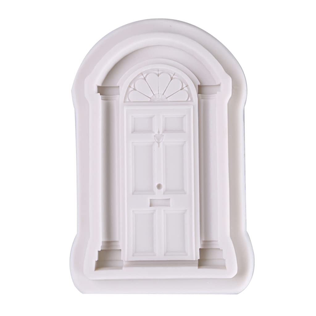 Buxuaaaa Silicone Fondant Mold Exquisite Door Shape Chocolate Sugar Craft Mold Resin Soap