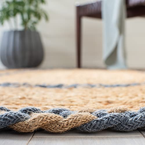 Tapete ovalado SAFAVIEH Natural Fiber 6' x 9' Natural/Grey miniatura 5
