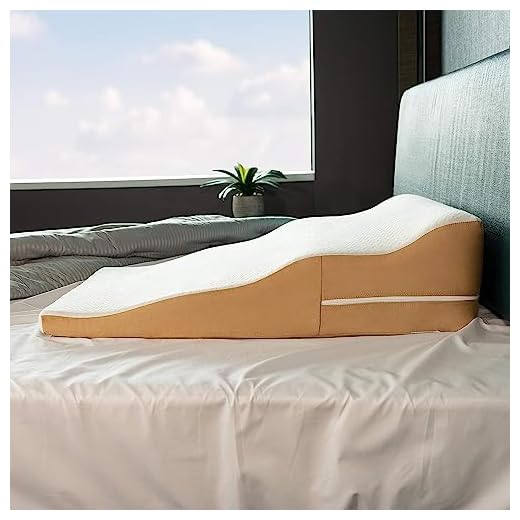 Avana Contoured Bed Wedge 24" Support Pillow with Gel-Infused Memory Foam and Cooling Tencel Cover